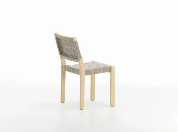 Vitra Sitzgelegenheiten-Artek Aalto Stuhl 611, Birke/naturfarben-schwarzes Gurtband