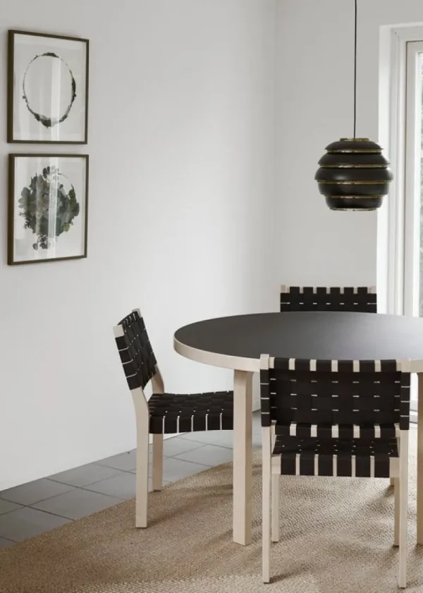 Skagerak Sitzgelegenheiten-Artek Aalto Stuhl 611, Birke/schwarzes Gewebe