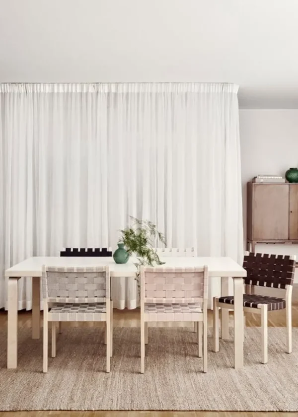 Skagerak Sitzgelegenheiten-Artek Aalto Stuhl 611, Birke/schwarzes Gewebe