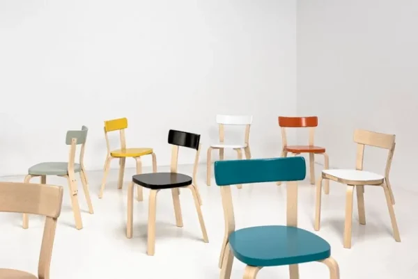 &Tradition Sitzgelegenheiten-Artek Aalto Stuhl 69, orange