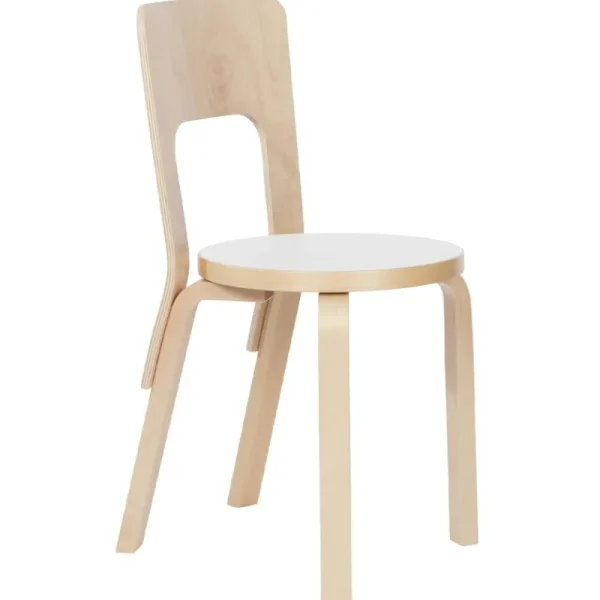 Muuto Sitzgelegenheiten-Artek Aalto Stuhl 66, weißes Laminat