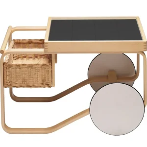 Artek Tische-Aalto Teewagen 900, schwarz