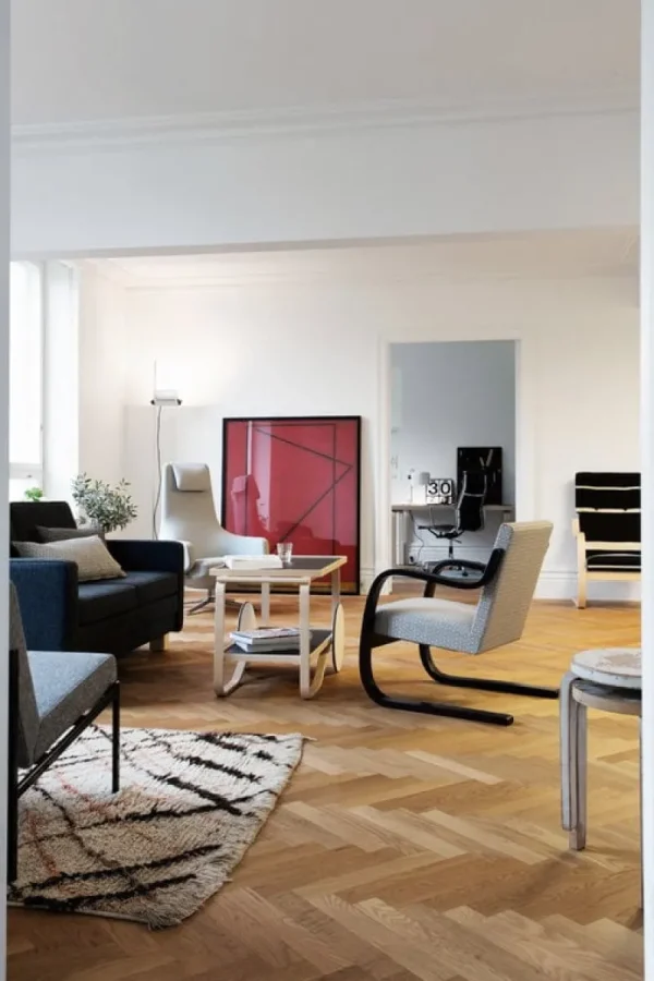 Ariake Tische-Artek Aalto Teewagen 901, schwarz/Birke
