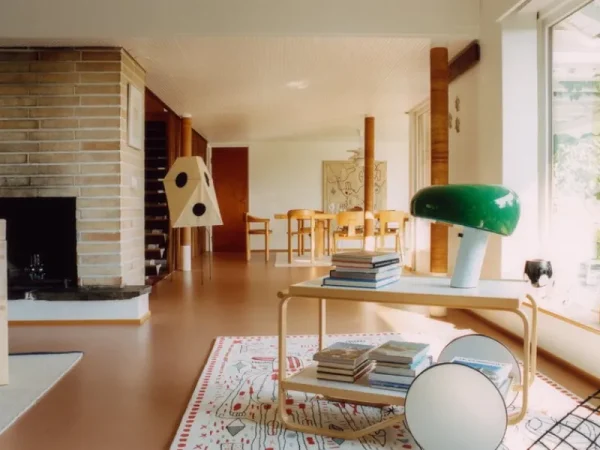 Artek Tische-Aalto Teewagen 901, weiß/Birke