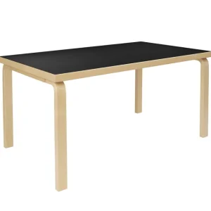 Montana Furniture Tische-Artek Aalto Tisch 82A, Birke - Linoleum schwarz