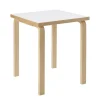 &Tradition Tische-Artek Aalto Tisch 80C, 60 x 60 cm, Birke - weißes Laminat
