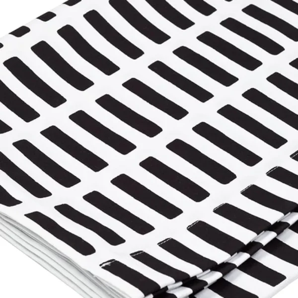 Artek Stoffe^Acrylbeschichteter Stoff Siena, 145 x 300 cm, weiß – schwarz
