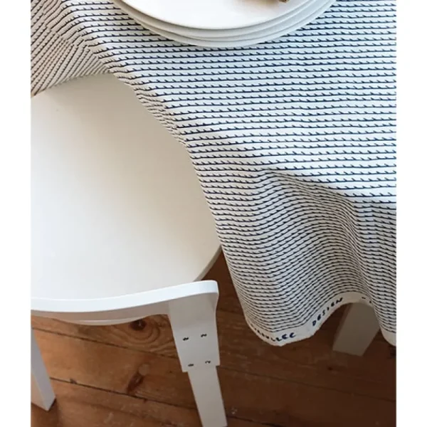 Artek Stoffe^Acrylbeschichteter Stoff Siena, 145 x 300 cm, weiß – blau