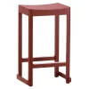 HAY Sitzgelegenheiten-Artek Atelier Barhocker, 65 cm, Dunkelrot