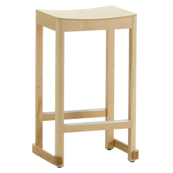 FDB Mu00f8bler Sitzgelegenheiten-Artek Atelier Barhocker, 65 cm, Buche lackiert