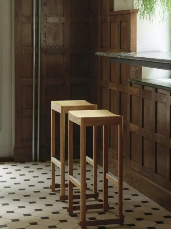 Normann Copenhagen Sitzgelegenheiten-Artek Atelier Barhocker, 75 cm, Eiche lackiert