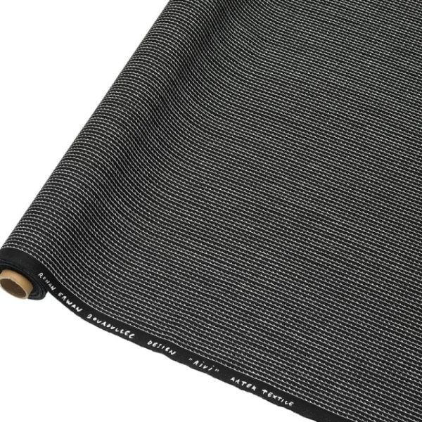 Artek Stoffe^Baumwollstoff Rivi, 150 x 300 cm, schwarz – weiß