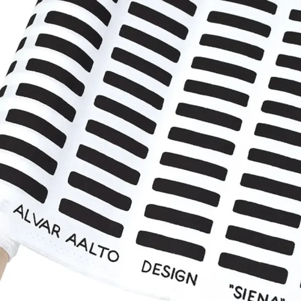 Artek Stoffe^Baumwollstoff Siena, 150 x 300 cm, weiß – schwarz