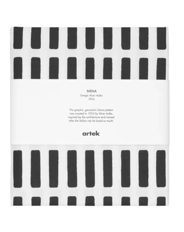 Artek Stoffe^Baumwollstoff Siena, 150 x 300 cm, weiß – schwarz