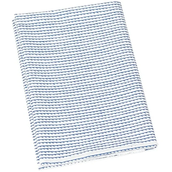 Artek Stoffe^Canvas-Baumwollstoff Rivi, 150 x 300 cm, weiß – blau