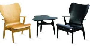 Vitra Sitzgelegenheiten-Artek Domus Loungesessel, schwarz gebeizt