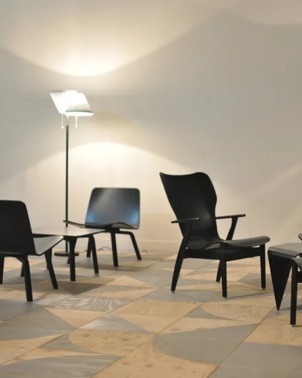 Vitra Sitzgelegenheiten-Artek Domus Loungesessel, schwarz gebeizt