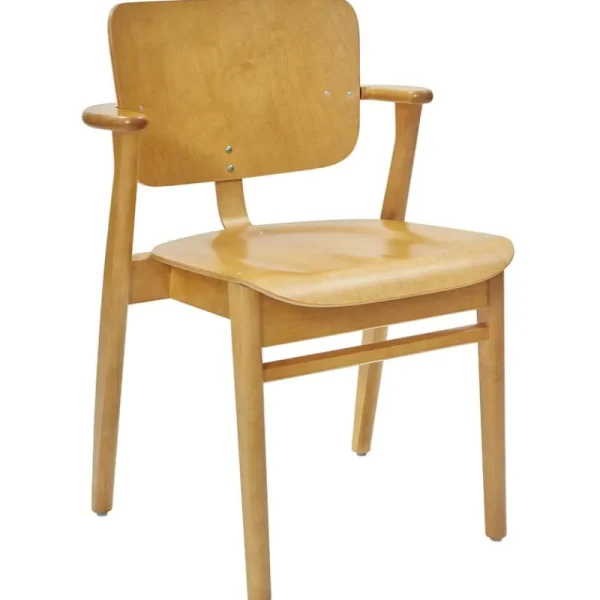 Vitra Sitzgelegenheiten-Artek Domus Stuhl, honigfarben gebeizt