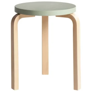 HAY Sitzgelegenheiten-Artek Hocker Aalto 60, grün – Birke