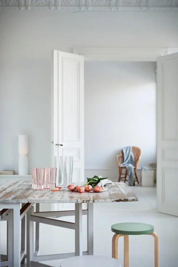 Artek Sitzgelegenheiten-Hocker Aalto 60, weiß – Birke