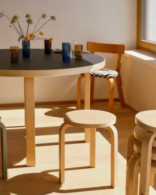 Normann Copenhagen Sitzgelegenheiten-Artek Hocker Aalto 60, Wildbirke