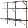 Artek Schreibtische Und Raumtrenner | Regale^Kaari REB 010 Wandregal mit Schreibtisch, schwarz/Eiche