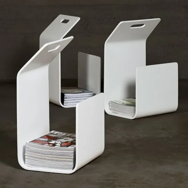 Artek Zeitschriftenständer^Kanto Zeitschriften-/Kaminholzständer, weiß