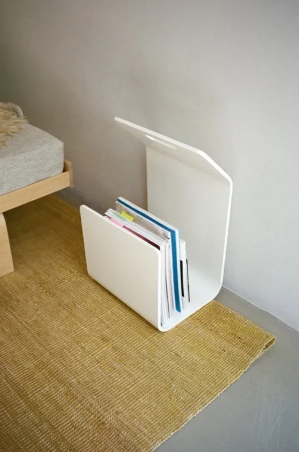 Artek Zeitschriftenständer^Kanto Zeitschriften-/Kaminholzständer, weiß