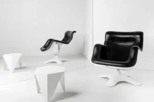 &Tradition Sitzgelegenheiten-Artek Karuselli Loungesessel, schwarz - weiß