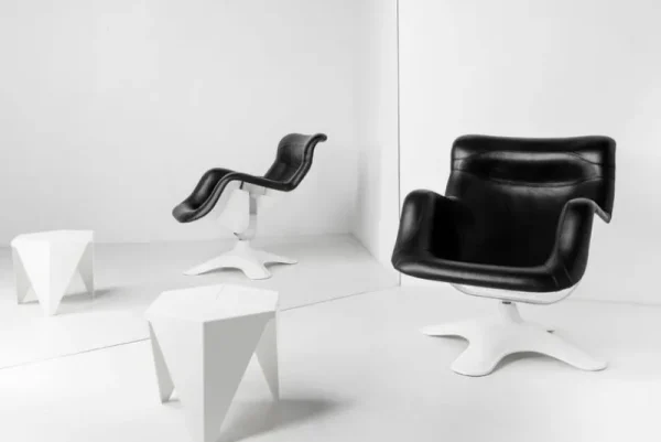 &Tradition Sitzgelegenheiten-Artek Karuselli Loungesessel, schwarz - weiß