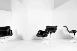 &Tradition Sitzgelegenheiten-Artek Karuselli Loungesessel, schwarz - weiß