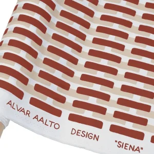Artek Stoffe^Siena Baumwollstoff, 150 x 300 cm, Ziegelrot – Sandbeige