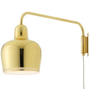 Artek Wandleuchten-Wandleuchte Aalto A330S „Golden Bell“, Messing