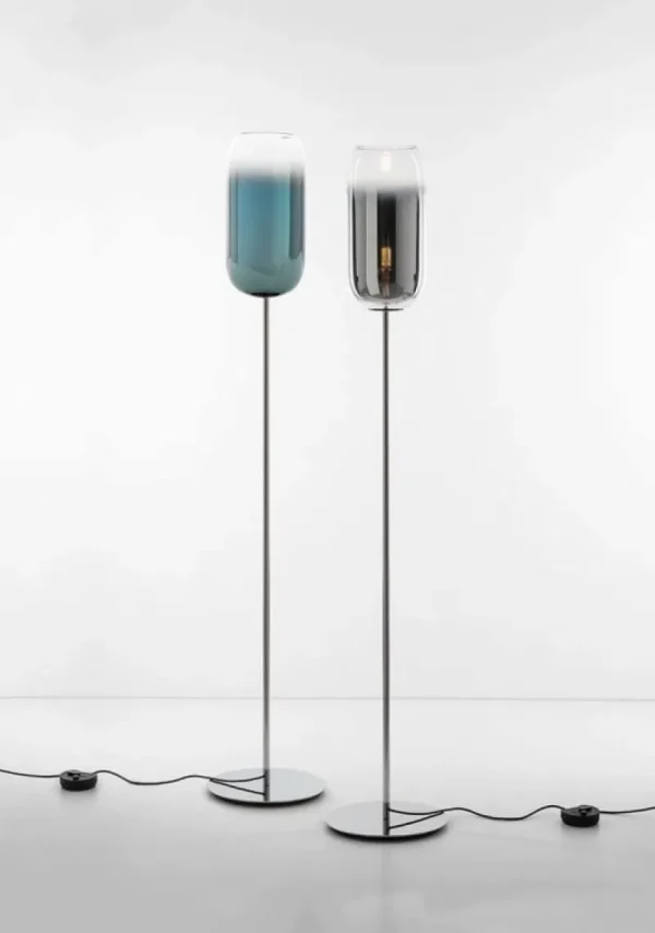 Santa & Cole Stehleuchten-Artemide Gople Stehleuchte, silber