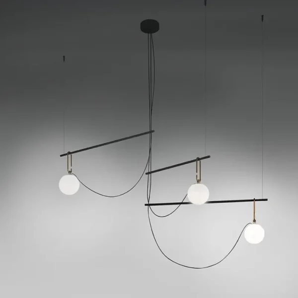 Moooi Deckenleuchten-Artemide nh S3 14 Pendelleuchte, Schwarz – Messing