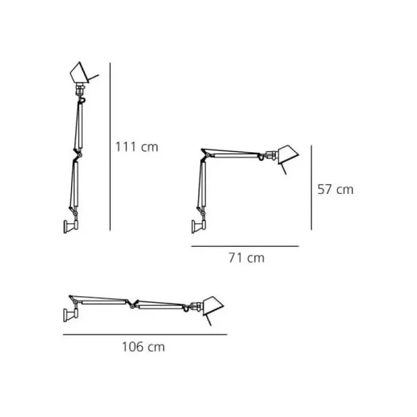 Frama Wandleuchten-Artemide Tolomeo Mini Parete Wandleuchte, schwarz