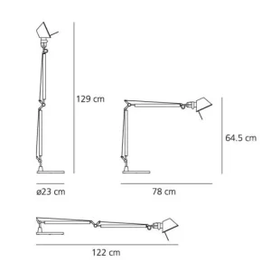 Artemide Bürobeleuchtung | Schreibtischlampen^Tolomeo Tischleuchte, Aluminium
