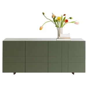 Asplund Aufbewahrungsmöbel | Aufbewahrungsmöbel^Kilt Aufbewahrungseinheit, 137 cm, Khakigrün - Eiche geräuchert