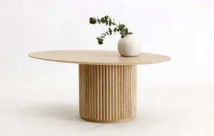 Asplund Tische-Palais Ovale Couchtisch, 110 x 75 cm, Eiche weiß gebeizt