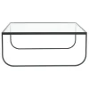 Asplund Tische-Tati Couchtisch, 90 cm, hoch, Graphitgrau - Klarglas