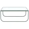 FDB Mu00f8bler Tische-Asplund Tati Couchtisch, 90 cm, hoch, Khakigrün - Klarglas