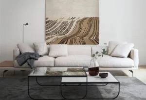 Asplund Tische-Tati Couchtisch, 90 cm, hoch, Graphitgrau - Klarglas