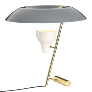 GUBI Tischlampen-Astep Model 548 Tischleuchte, poliertes Messing - Grau