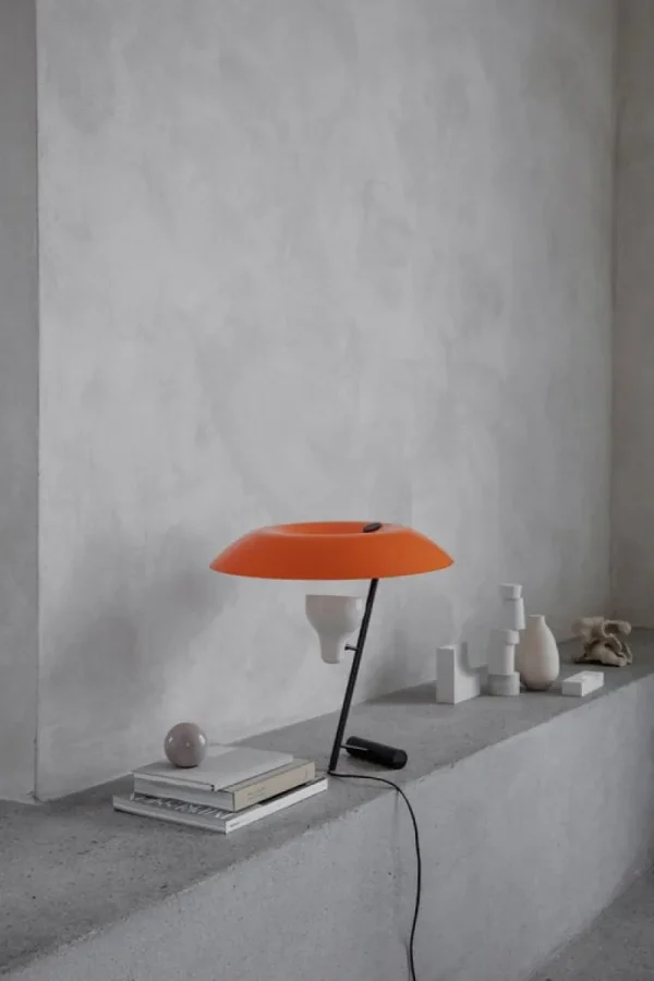Astep Tischlampen-Model 548 Tischleuchte, dunkel brüniertes Messing - Orange