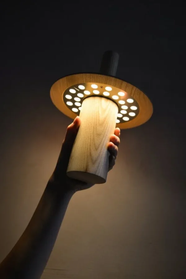 Alessi Tischlampen | Tragbare Lampen-Astep Pepa Leuchte, tragbar, Esche