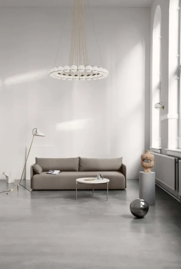 Artek Stehleuchten-Astep VV Cinquanta Stehleuchte, Messing – Weiß