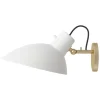Flos Wandleuchten-Astep VV Cinquanta Wandleuchte mit Schalter, Messing - Weiß