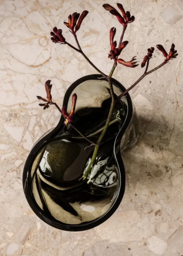 Iittala Vasen-Audo Copenhagen Aer Vase, 19 cm, Rauchgrau