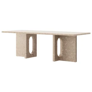 Audo Copenhagen Tische-Androgyne Loungetisch, Kunis Breccia Stein, Sand