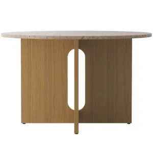 &Tradition Tische-Audo Copenhagen Androgyne Esstisch, 120 cm, Eiche – Kunis Breccia Stein, Sand